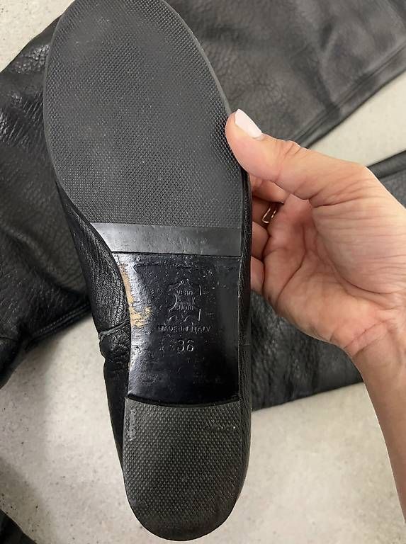 Damenschuhe: Vibram Leder Overknee Stiefel, Grösse EU36 – Gebraucht aus Zürich von FK8044 1