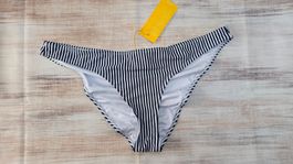 🆕️ Gestreifter Bikini-Slip - XL - mit Booty-Raffung 👙