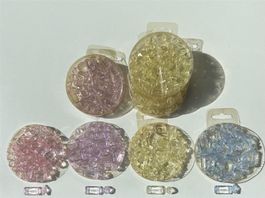 8 Packungen Deko-Kristalle / Acrylsteine in 4 Farben Basteln