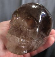 NEU Rauchquarz Kristallschädel Totenkopf keine Kette 860 Gr.