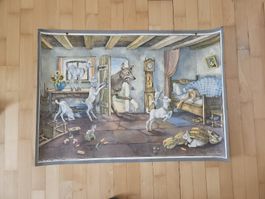 Schulwandbild "Der Wolf und die sieben Geisslein"