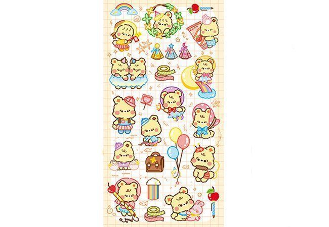 1 Blatt Sticker - Süsse Teddybären (Neu und originalverpackt) in St ...
