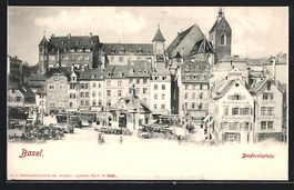 Basel, Barfüssleplatz mit Strassenbahne