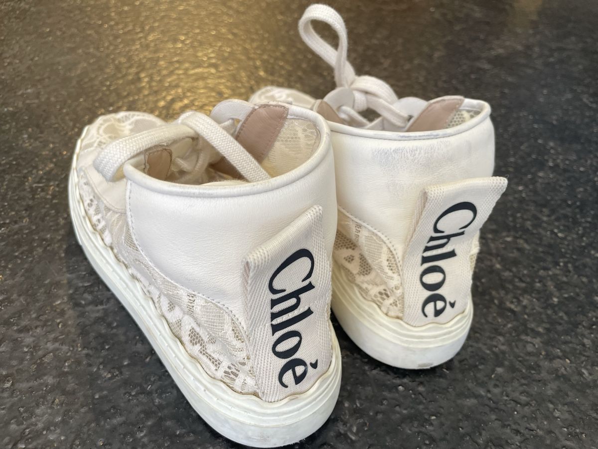 Chloé Scarpe da donna: Chloe Stoff Turnschuhe cremeweiss – Usato da Windisch venduto da rascale 2