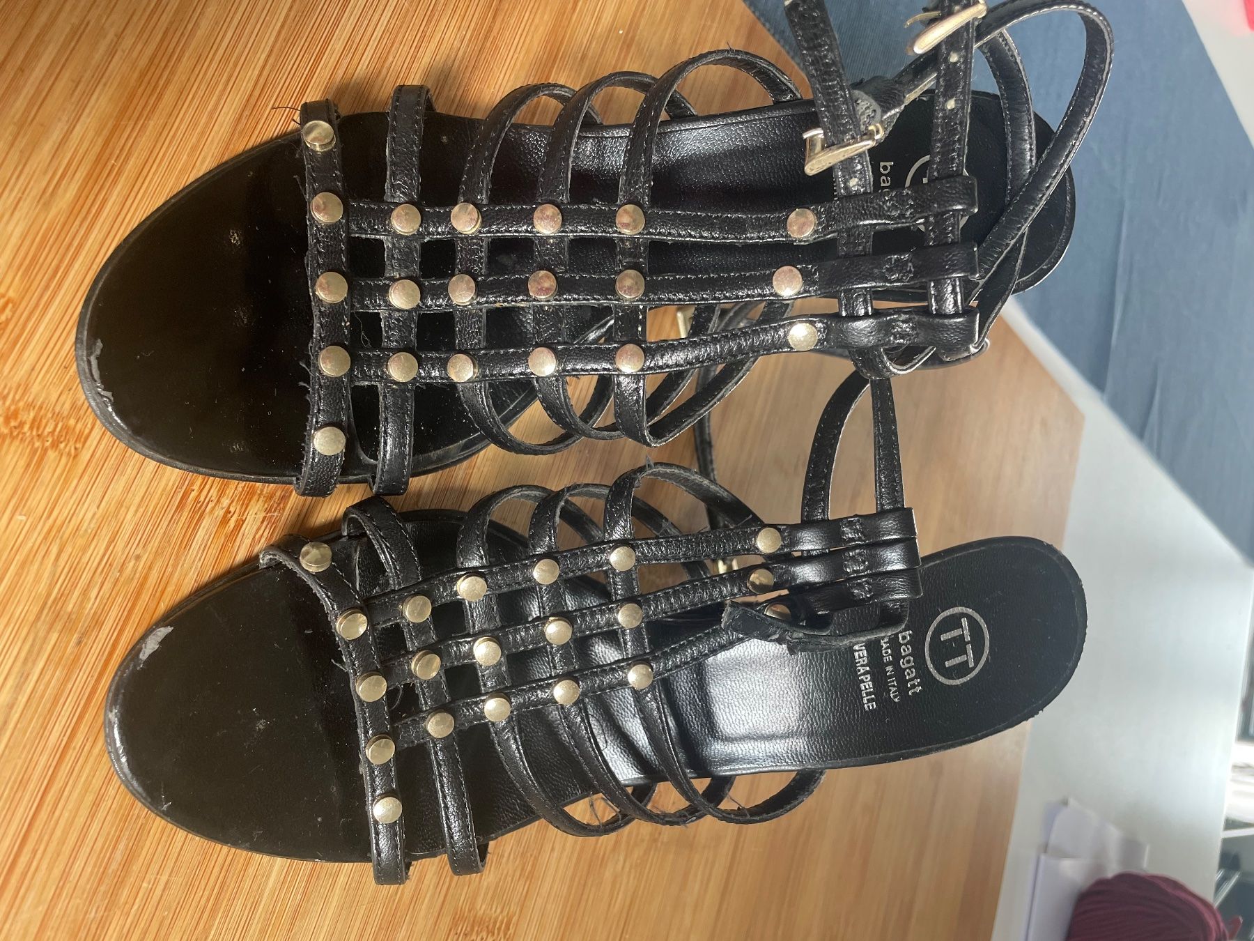 Bagatt Scarpe da donna: Schwarze Leder-Sandaletten BAGATT – Usato da Coldrerio venduto da Theres2004 4
