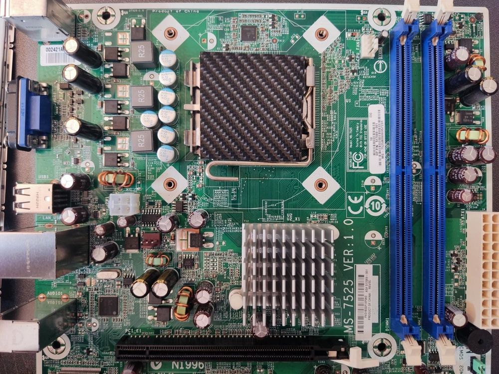 Carte Mère MSI MS-7525 Socket 775 MicroATX - Occasion, Testée Fonctionnelle