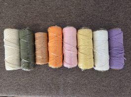 Macramé Cord Set 8 Rollen à 4 m (100% Baumwolle)