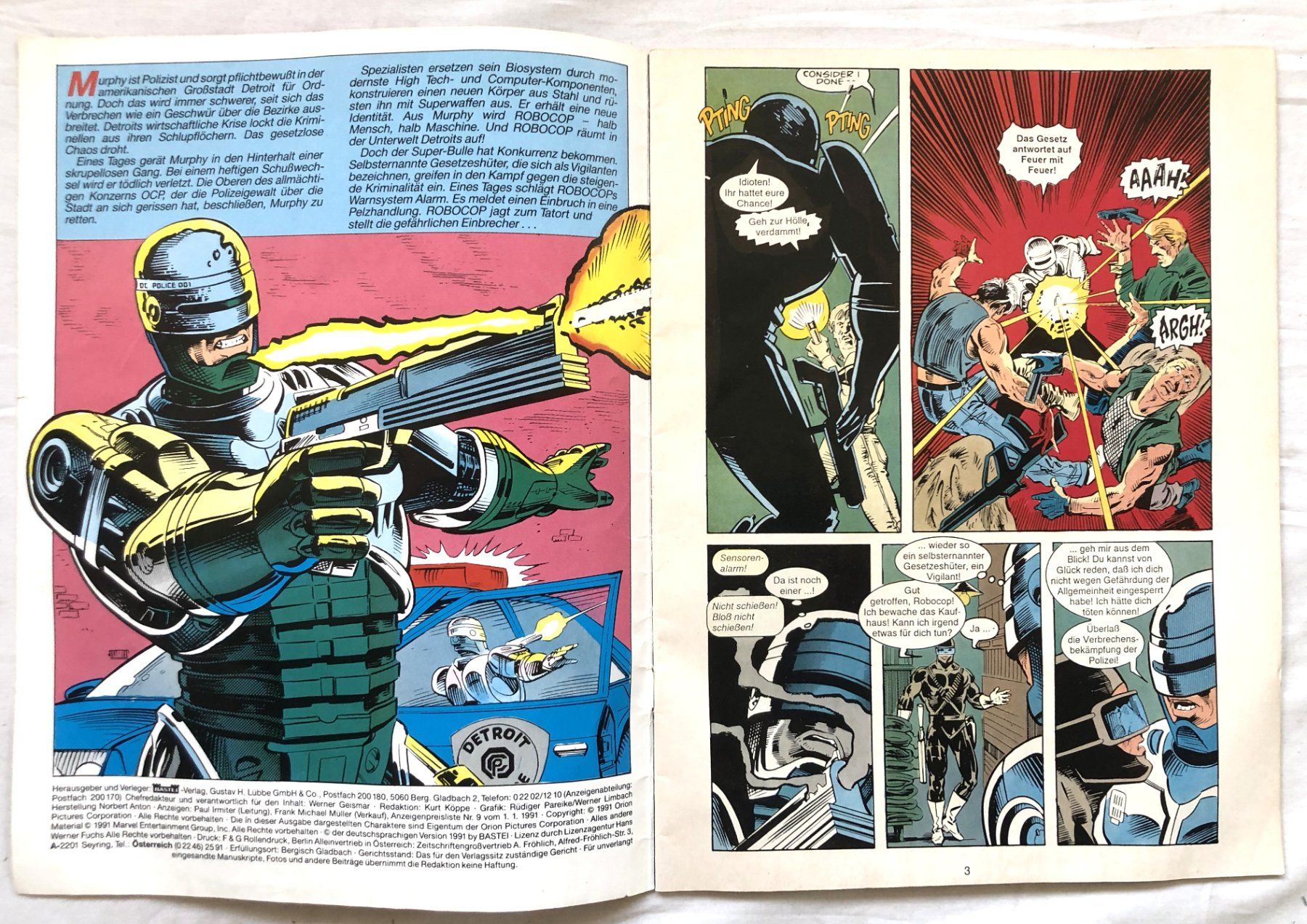 Fumetti: Robocop Comic-Hefte Nr.1 + Nr.7 - Bastei Verlag – Usato da Schaffhausen venduto da durruti 3