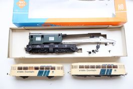 ROCO Schienenbus 53045 + grosser Kranwagen 4316 - H0 DC
