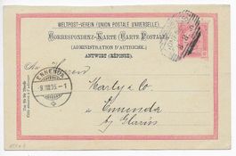 Ganzsache Austria, Karte nach Ennenda 1905