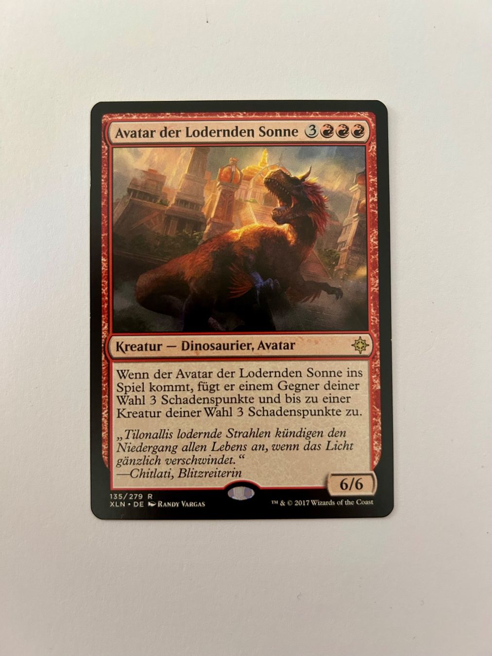 Magic The Gathering Sammelbilder & Trading cards: MTG - Avatar der Lodernden Sonne - Ixalan - DE – Gebraucht aus Wangen an der Aare von SG94