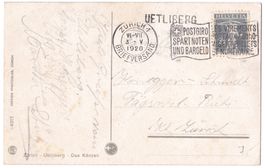Stabstempel UETLIBERG, Kolorierte AK Känzeli Uetliberg 1920