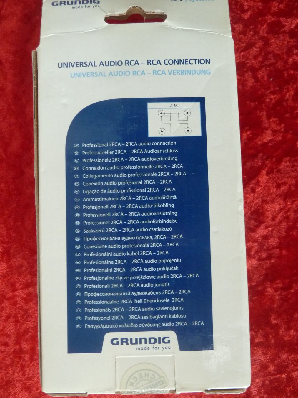 Grundig Kabel: Grundig Chinch-Kabel 5 Meter – Neu und originalverpackt aus Affoltern am Albis von Sennrtv 2