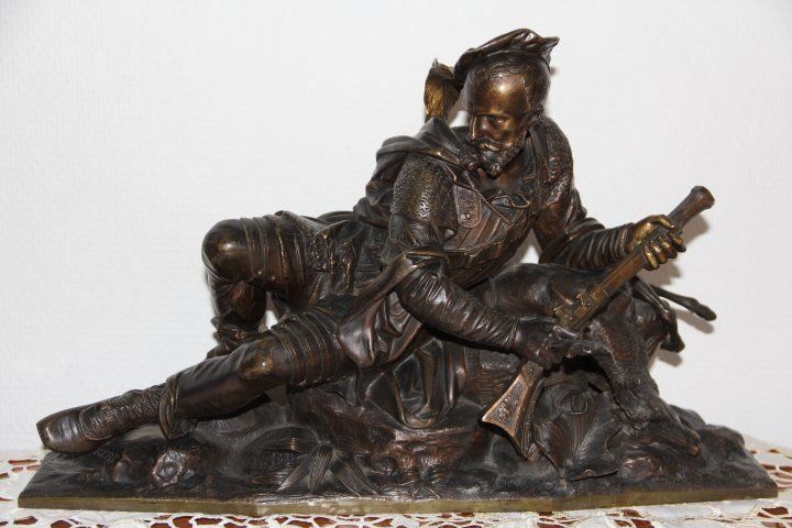 Sculture & Statue: Antique sculpture en bronze signe . – Usato da Praz (Vully) venduto da pikuluka1