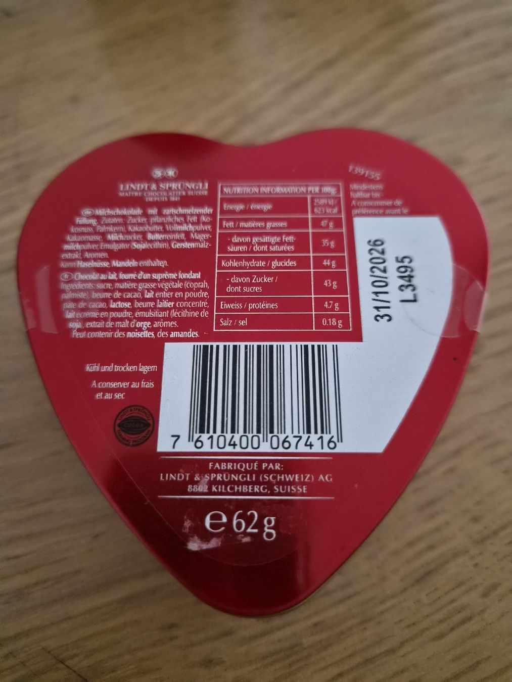 Alle Dekorationen: Lindt Lindor Herz Dose rot mit Muster – Neu (gemäss Beschreibung) aus Olten von marifred 1
