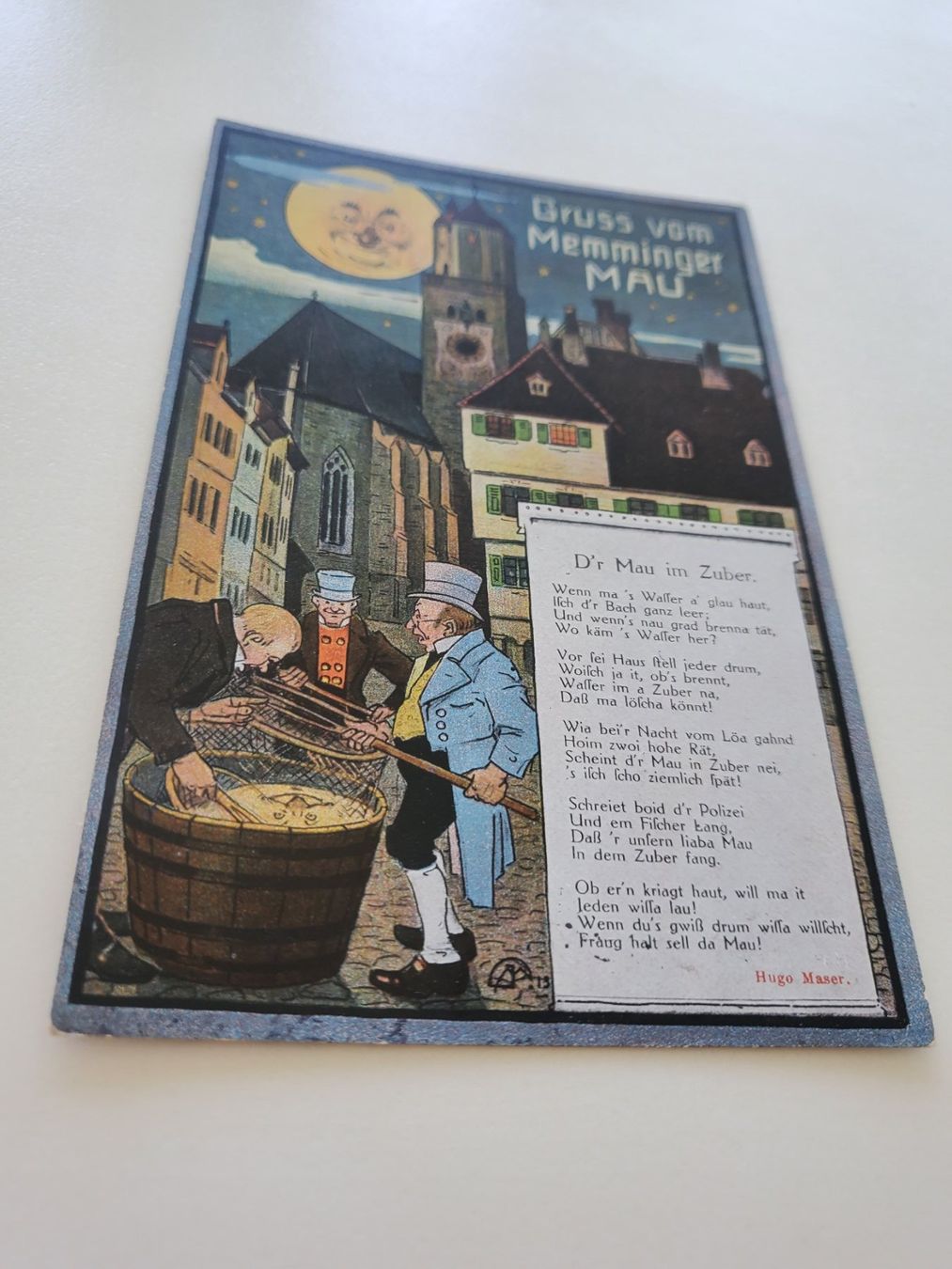 Cartoline postali: Ansichtskarte Gruss vom Memminger Mau  Deutsches Reich 1925 – Usato da Unterägeri venduto da 0alfa0 1