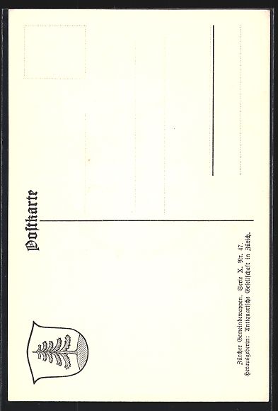 Cartoline postali: Bauma, Wappen auf Tannen-Ornamenten, Eic – Usato da Berlin venduto da bartko-reher 1