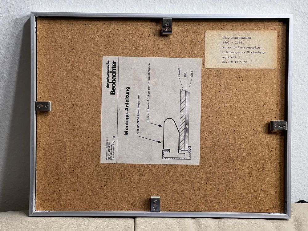 Dipinti: HUGO HORISBERGER 1907-1985 "ARDEZ" – Usato da Basel venduto da Kaffee_und_Kunst 3