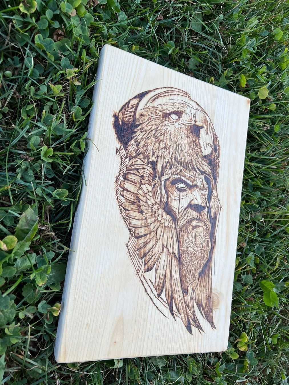 Poster & Bilder: Holzbrett / Brandmalerei / Odin – Gebraucht aus Sternenberg von Coocoo 3