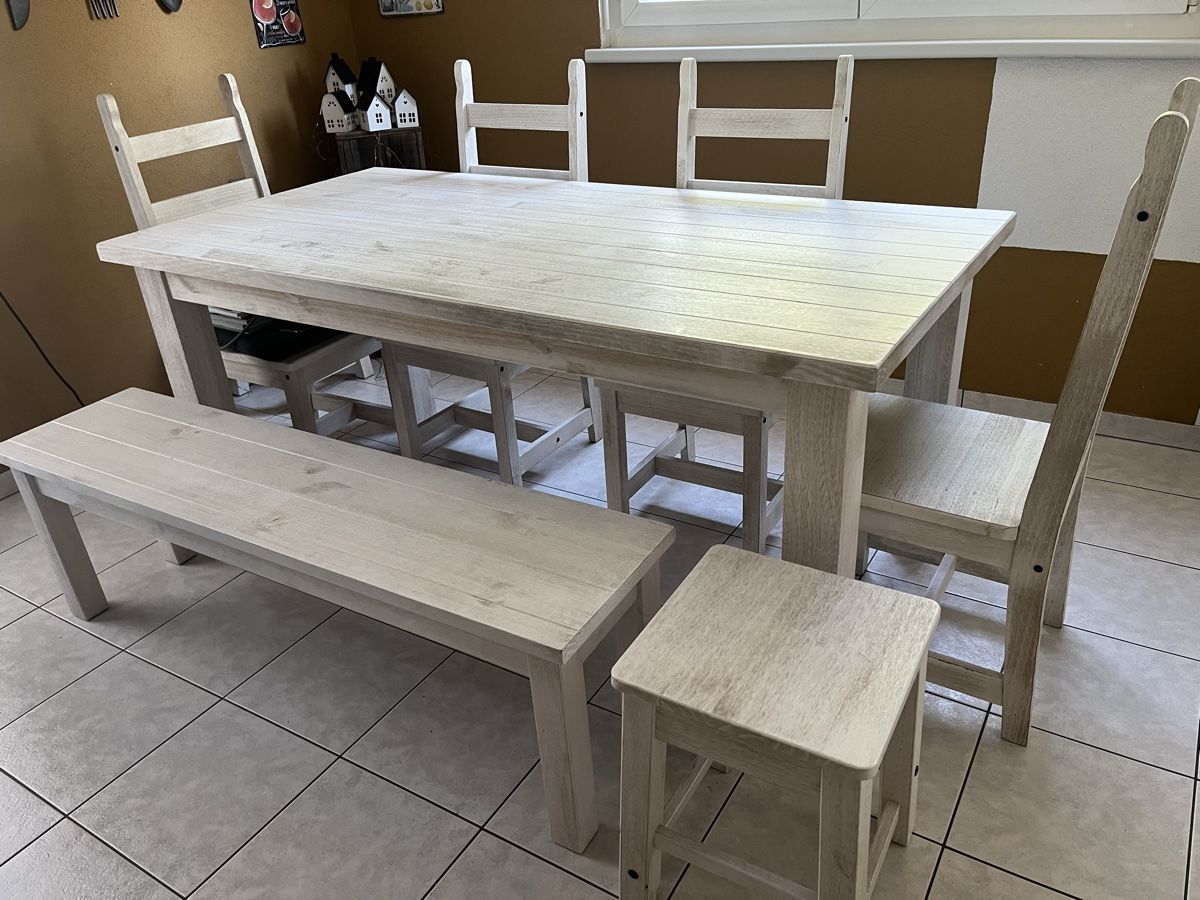 Set de table et chaises: Esszimmermöbel weiss Retro – D'occasion à Altstätten SG par gam61