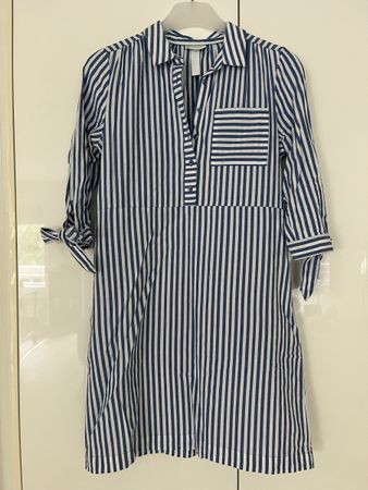 Street One Blusenkleid, blau/weiss gestreift, Gr. 34