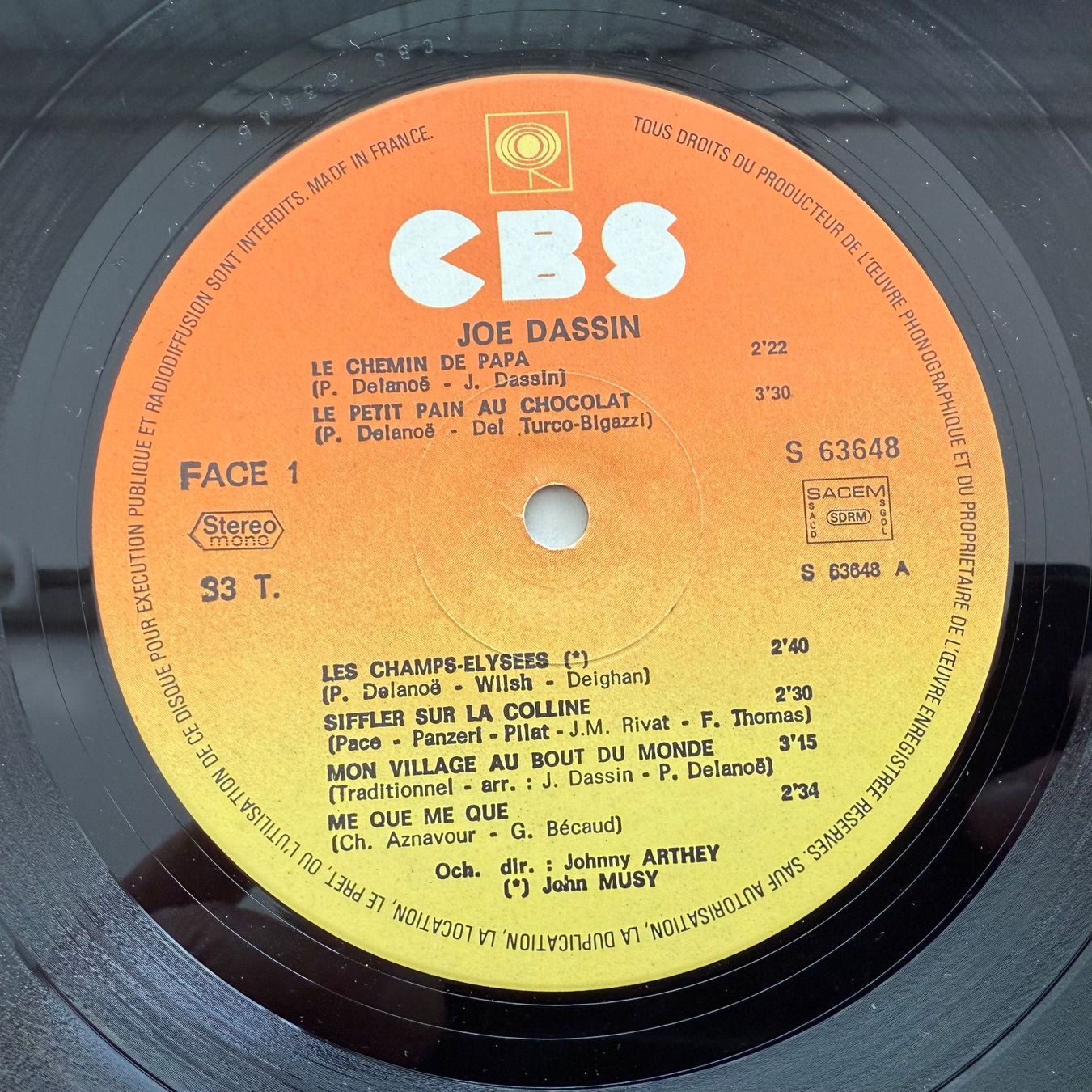Dischi in vinile: JOE DASSIN - JOE DASSIN – Usato da Zürich venduto da fehlton 4