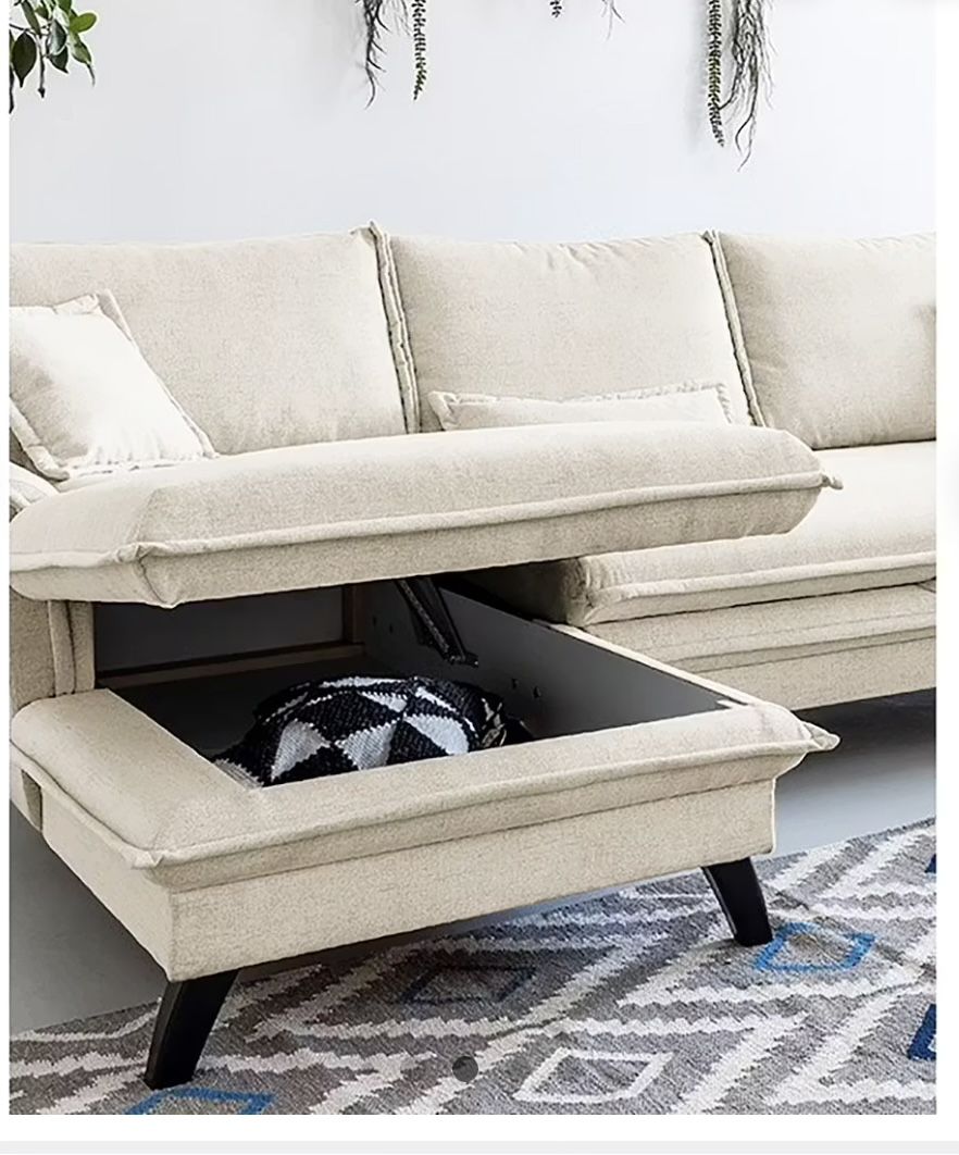 Divani: Ecksofa beige | Schlafsofa | Longchair – Usato da Zürich venduto da Semokay 4