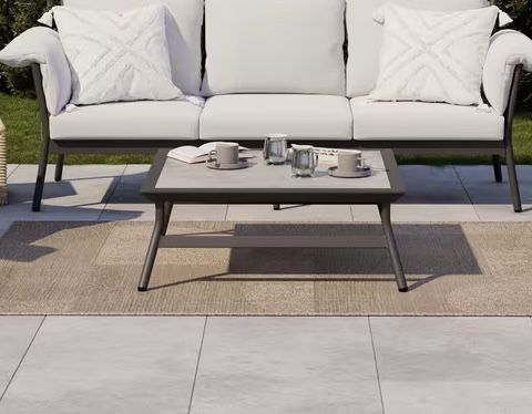 Tavoli: Loungetisch Grau mit Glasplatte – Nuovo e nell'imballaggio originale da Trachslau venduto da baeretswil15