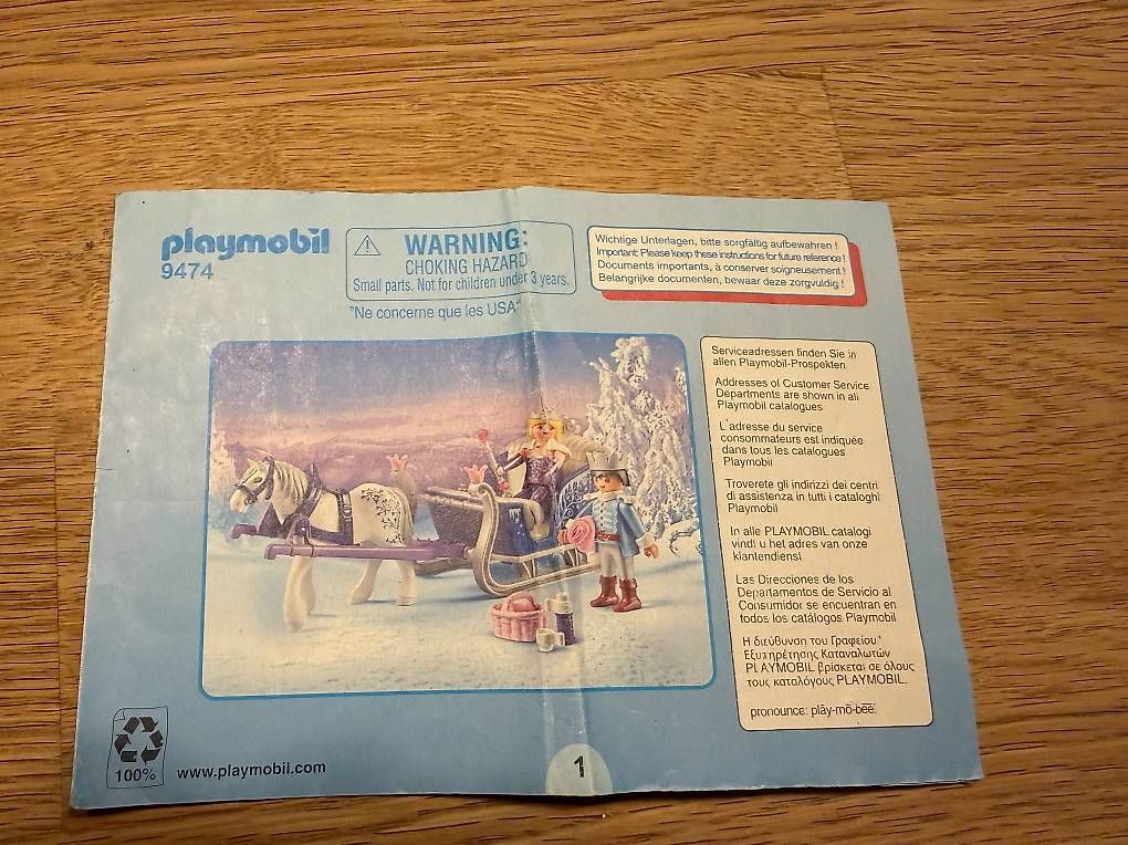Playmobil Giocattoli: Playmobil Schlitten mit Königspaar 9474 – Usato da Horw venduto da nadine_zieht_um 1