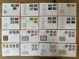 Schweiz - 16x FDC WERBE- und PORTRÄTS MARKEN