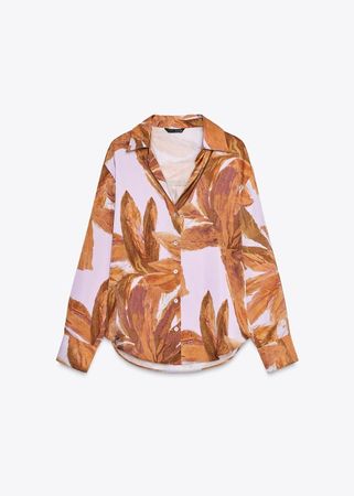 Zara ■ Size M ■ Silky Printed Blouse ■ New-like