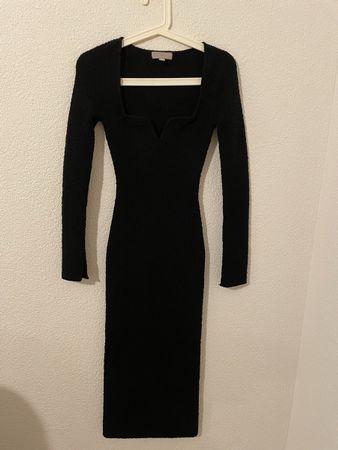 Schwarzes Strickkleid Gr. XS/S H&M Herbst Winter Elegant
