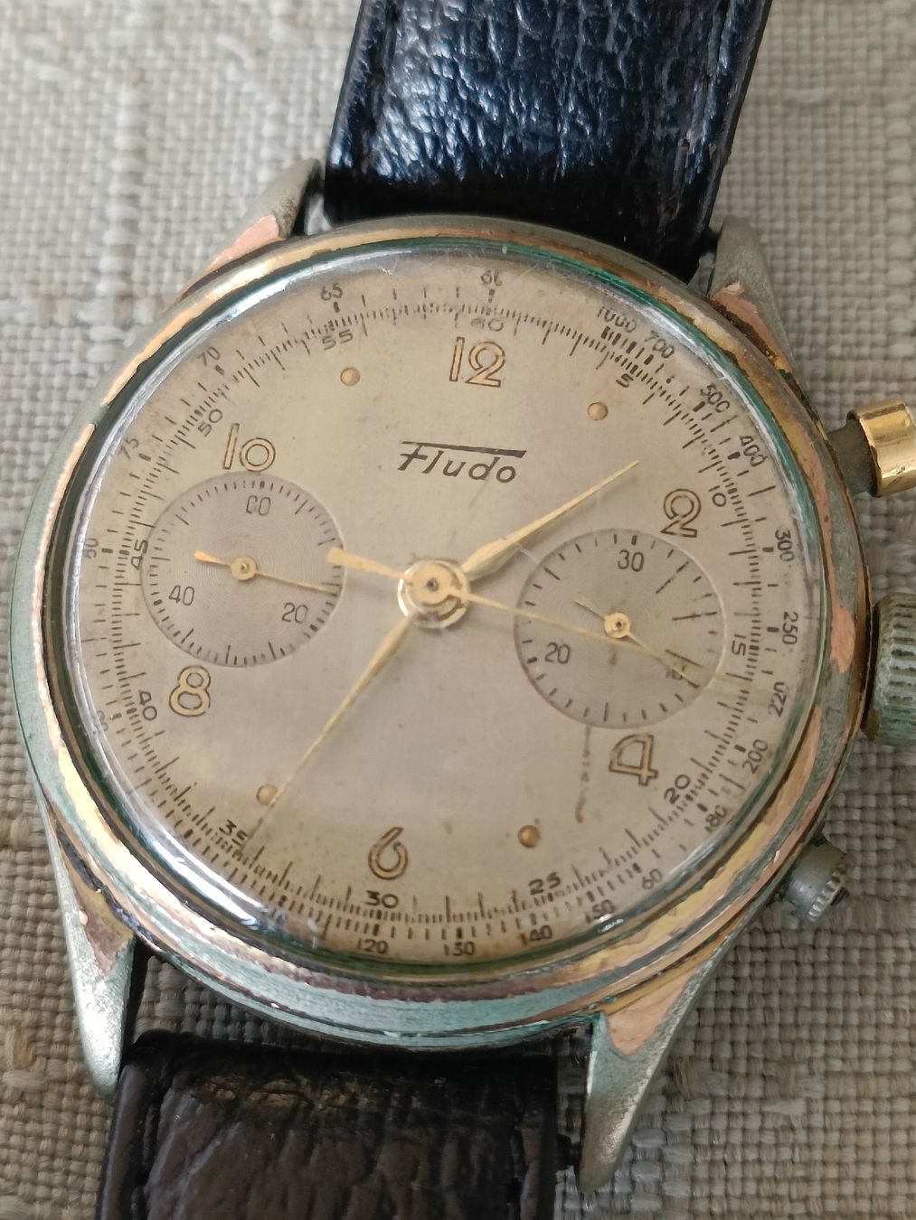 Orologi: Vintage Automatic Chronograph Herren Uhr Fludo ca. 1950 – Usato da Brugg AG venduto da Ente015 3
