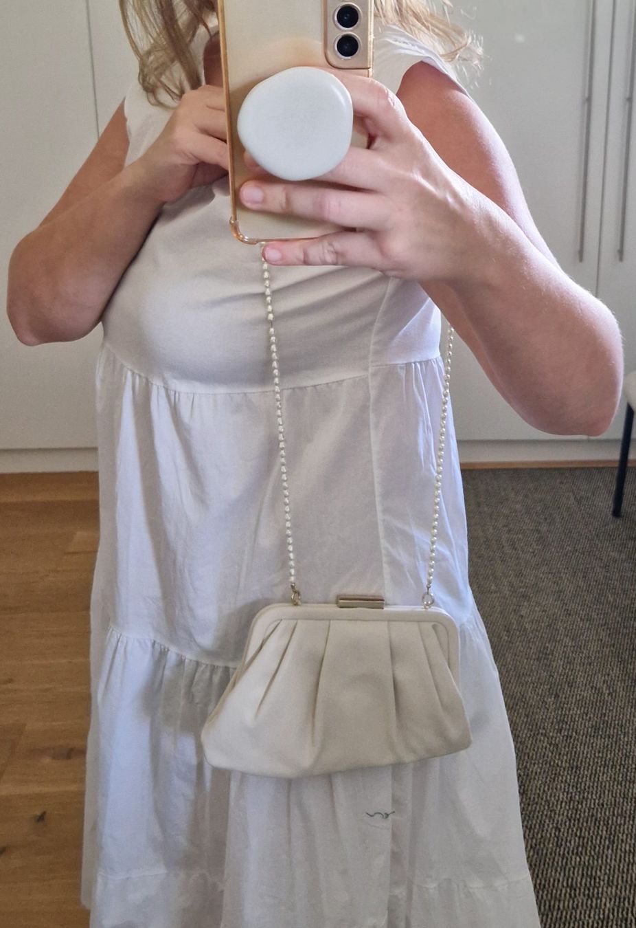 Zara Borse da donna: Zara Elegante Abendtasche mit Perlenkette Lederoptik – Usato da Erlinsbach SO venduto da ULIKH 3