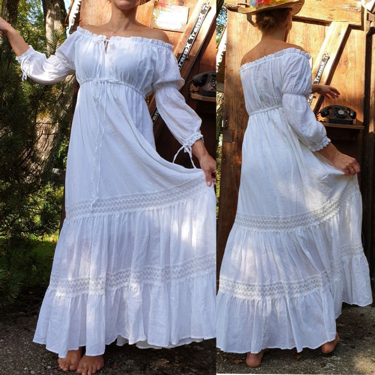 Wunderschones weiBes Boho Kleid NeuS xxl Kaufen auf Ricardo