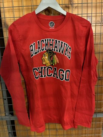 Chicago Blackhawks NHL Langarmshirt, Gr. L, Rot