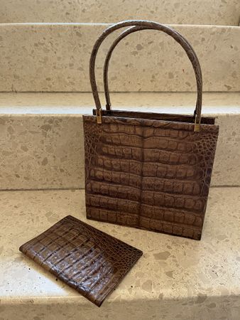 Echte Vintage Krokotasche!