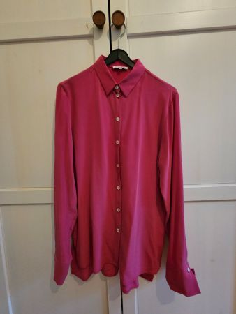Neue Seidenbluse (100% Seide), collectif mon amour, pink, S