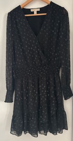 Michael Kors Cocktailkleid schwarz/silber Grosse M