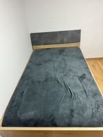 Bett Holzoptik mit Kopfteil einteilig 120-200 cm