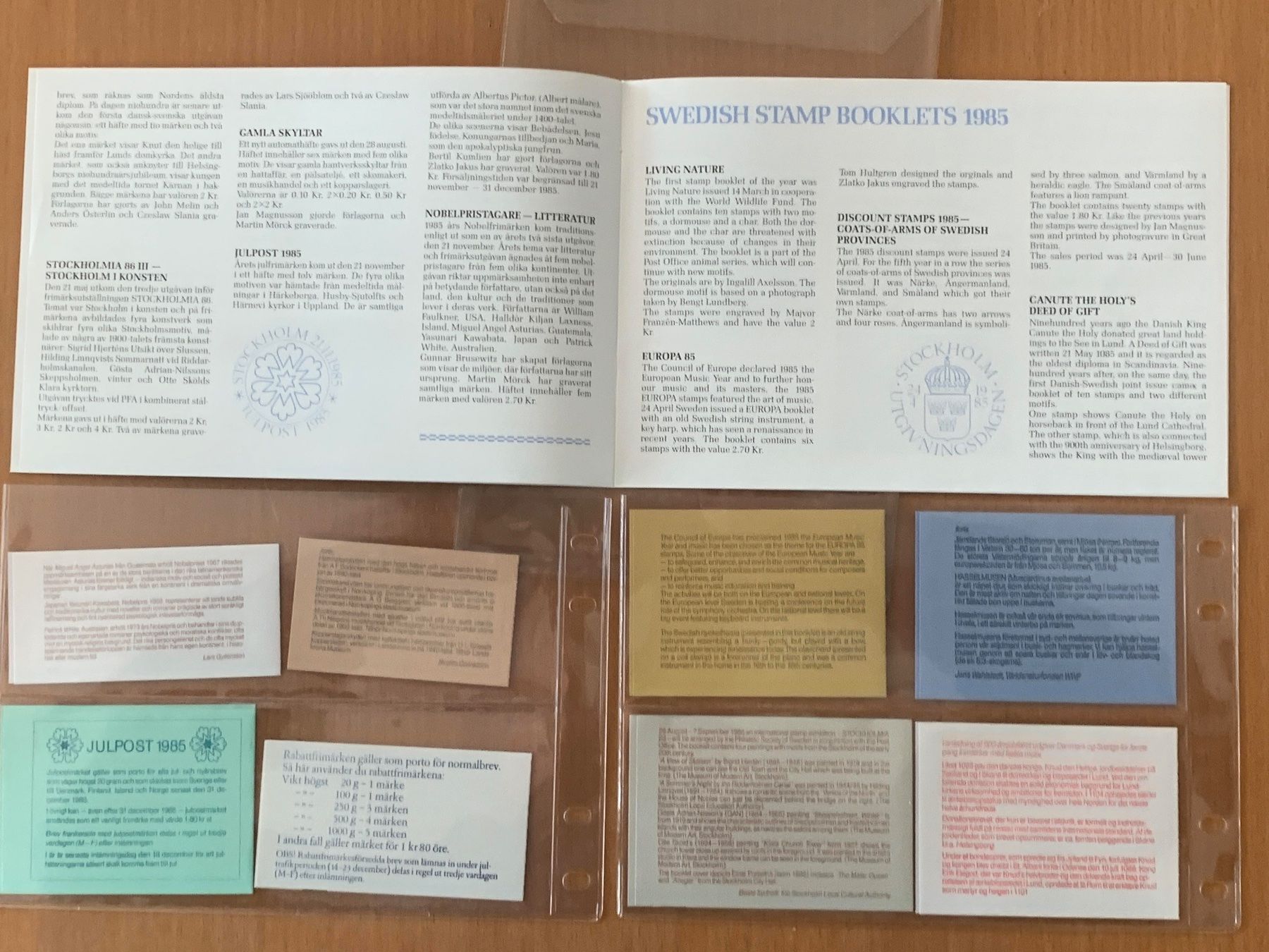 Alle Briefmarken: Schweden Suède 1985 - Swedish Stamp Booklets - Complete Set – Neu und originalverpackt aus Chavornay von 4dphila 3
