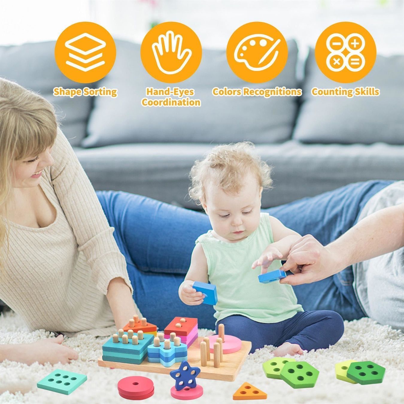 Giocattoli: 24pcs Holz Spielzeug Stapelspielzeug – Nuovo (secondo la descrizione) da Thun venduto da thunshop 2