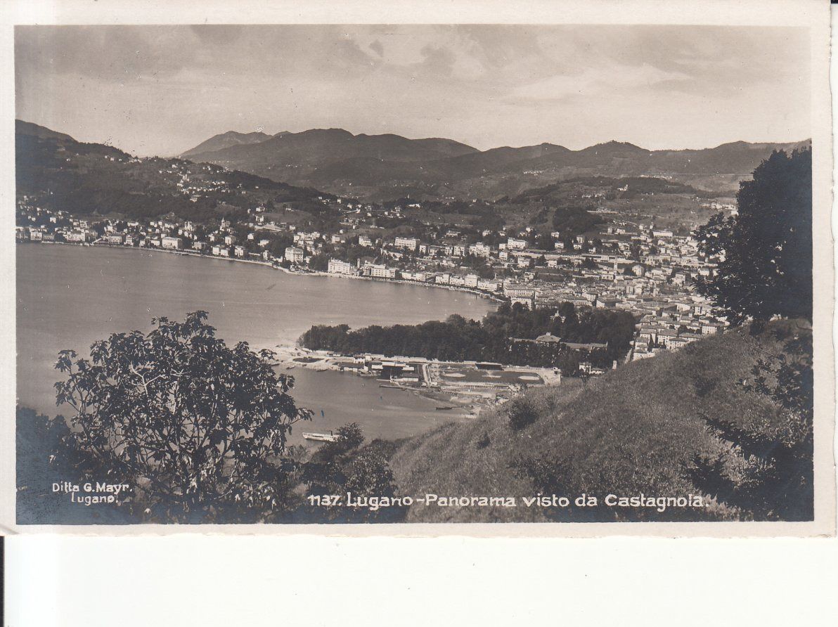 Cartoline postali: Lugano Castagnola 1929 – Usato da Bürglen TG venduto da StampGraf