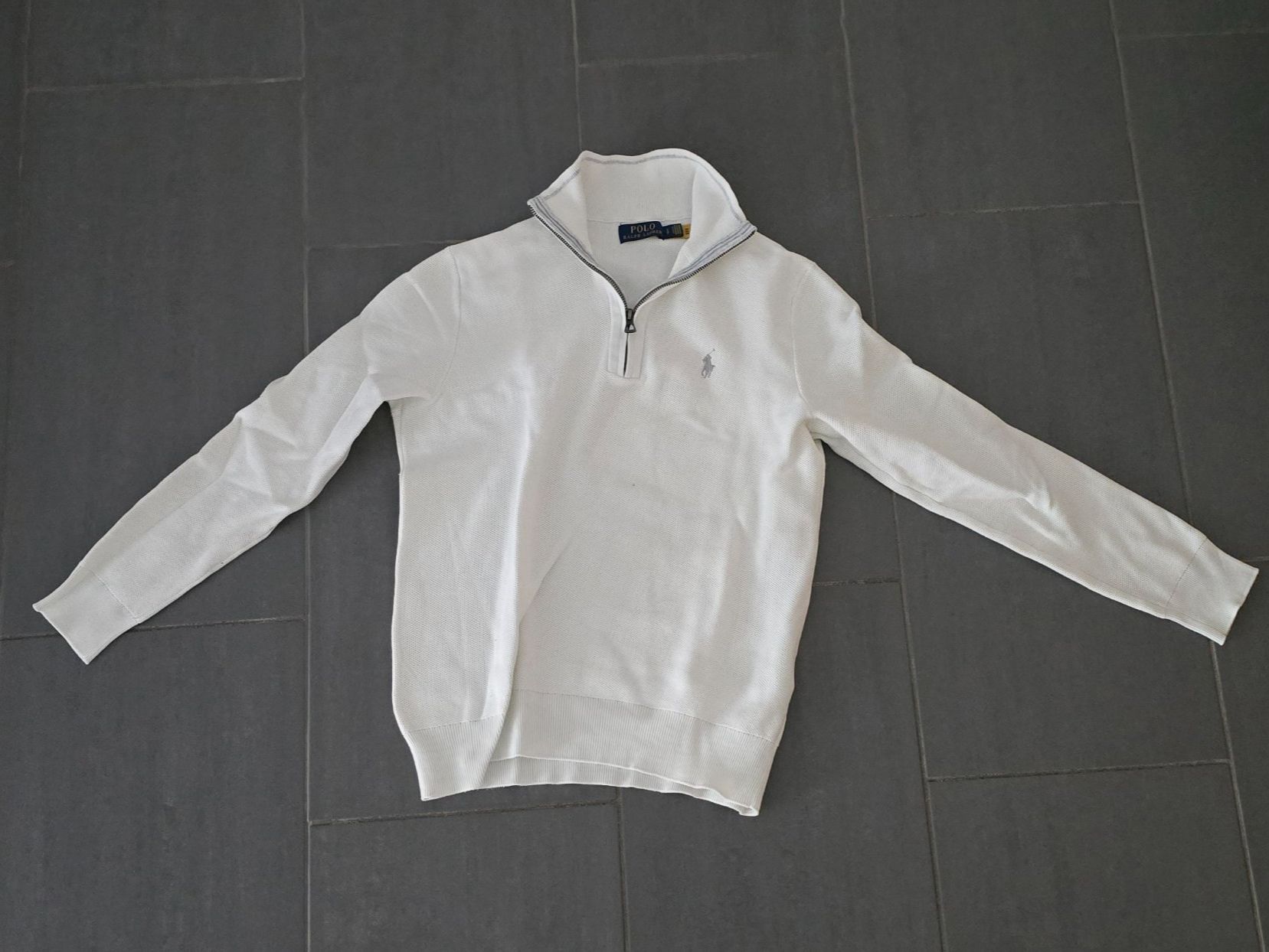Polo Ralph Lauren Maglioni & Felpe: Polo Ralph Lauren Pullover weiss Quarter Zip Grösse S – Usato da Suhr venduto da fuva23