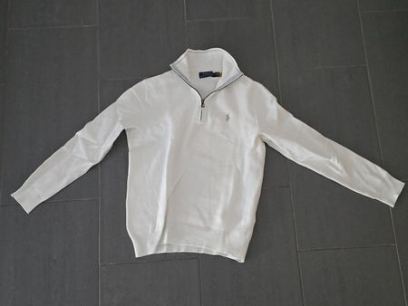 Polo Ralph Lauren Pullover weiss Quarter Zip Grösse S