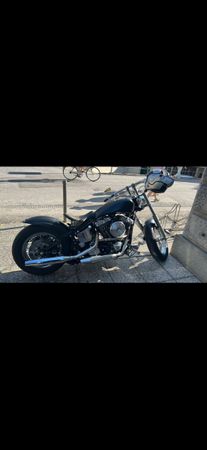 Motorrad Chopper Custombike 1991 Schwarz guter Zustand