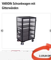 neuer Gitterwagen mit 4 Tablare, abschliessbar
