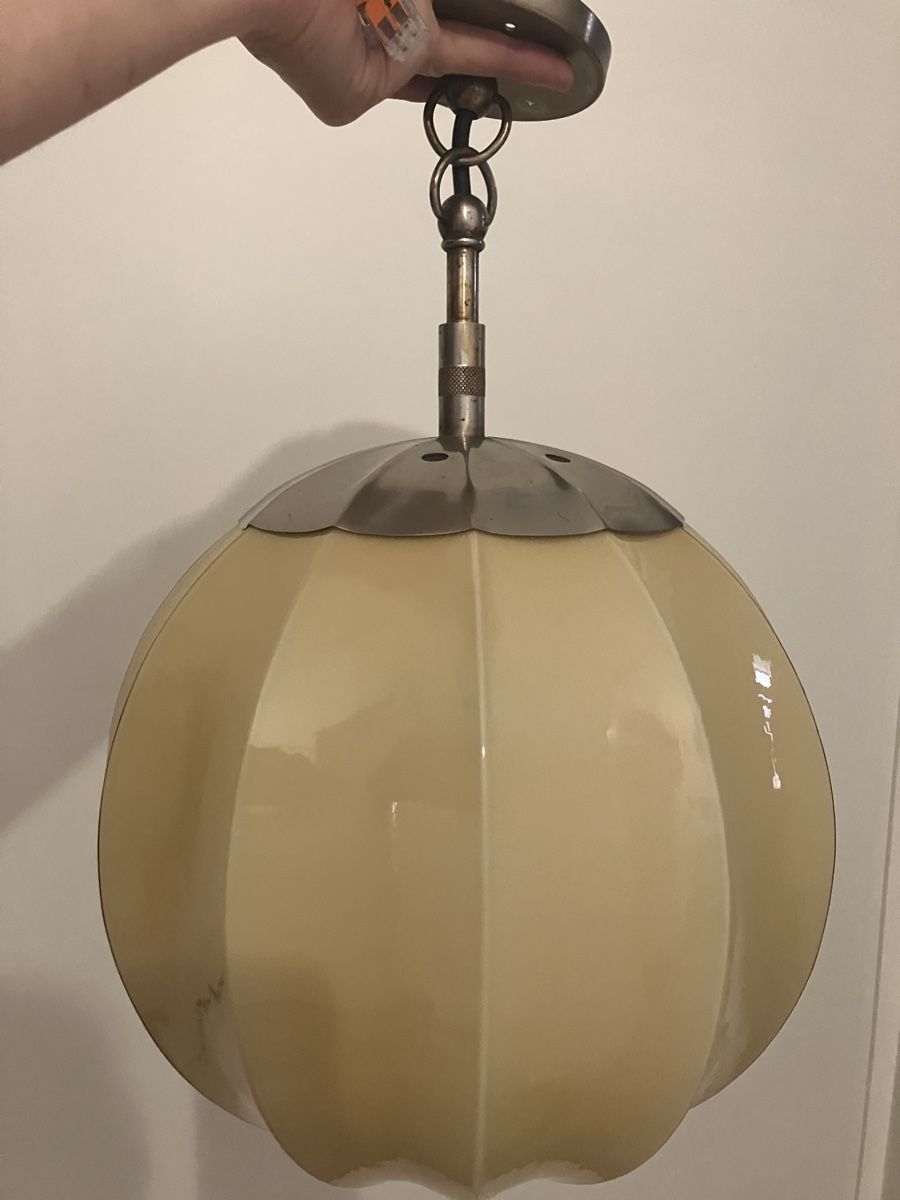 Lampade: Antike Lampe - gelb - aus Glas – Usato da Zürich venduto da 5xnd