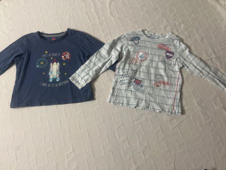 2 Kinder Langarmshirts, Gr. 98, Weltraum & Reisen 🚀
