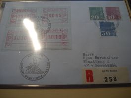 Abart Automatenmarke Type 6 1981, Beleg Strich unter Markenb